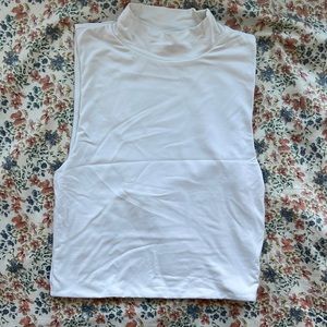 Aritzia Babaton Contour Mockneck Tank - White